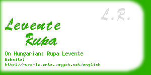 levente rupa business card